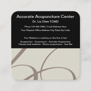 Cartes de visite modernes d'acupuncture
