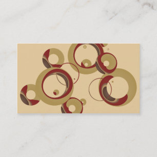 Cartes de visite modernes de bulles - beige