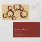 Cartes de visite modernes de bulles - beige (Devant / Derrière)