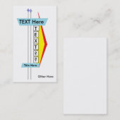 Cartes de visite modernes de chapiteau de la (Devant / Derrière)