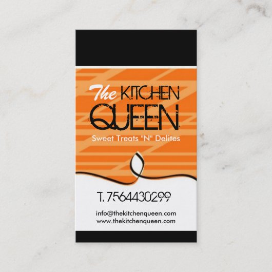 Cartes de visite modernes de chef (Devant)