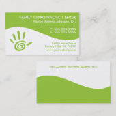 Cartes de visite modernes de chiropractie de (Devant / Derrière)