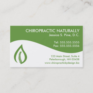 Cartes de visite modernes de chiropractie de