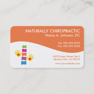 Cartes de visite modernes de chiropractie de