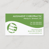 Cartes de visite modernes de chiropractie de (Devant)