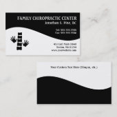 Cartes de visite modernes de chiropractie de (Devant / Derrière)