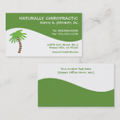 Cartes de visite modernes de chiropractie de (Devant / Derrière)