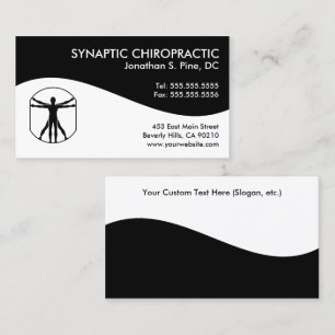Cartes de visite modernes de chiropractie de