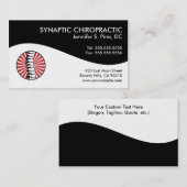 Cartes de visite modernes de chiropractie de (Devant / Derrière)