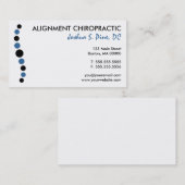 Cartes de visite modernes de chiropractie de (Devant / Derrière)