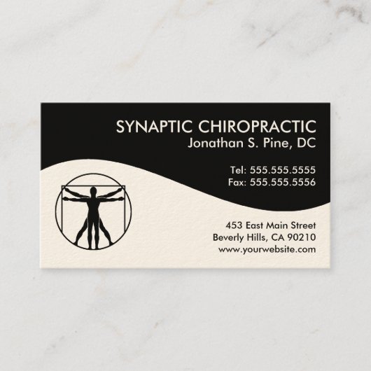 Cartes de visite modernes de chiropractie de (Devant)