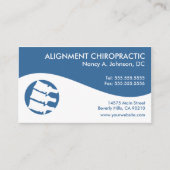 Cartes de visite modernes de chiropractie de (Devant)