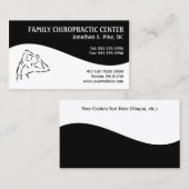 Cartes de visite modernes de chiropractie de (Devant / Derrière)