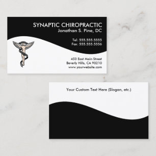 Cartes de visite modernes de chiropractie de