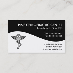 Cartes de visite modernes de chiropractie de