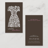 Cartes de visite modernes de chocolat de couturier (Devant / Derrière)