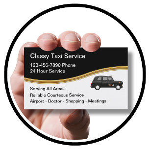 Cartes de visite modernes de Classy Taxi Service