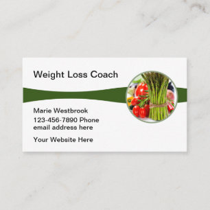 Cartes de visite modernes de coach en perte de poi