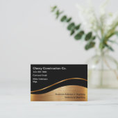 Cartes de visite modernes de construction de luxe (Debout devant)