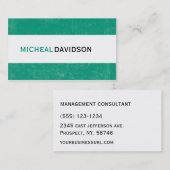 Cartes de visite modernes de consultant en matière (Devant / Derrière)