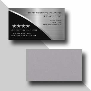 Cartes de visite modernes de consultant en sécurit
