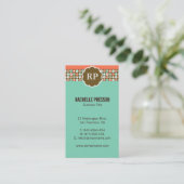 Cartes de visite modernes de coutume de monogramme (Debout devant)