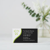 Cartes de visite modernes de dentiste (Debout devant)