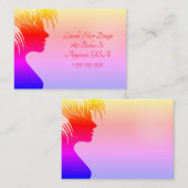 Cartes de visite modernes de design de cheveux (Devant / Derrière)