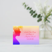 Cartes de visite modernes de design de cheveux (Debout devant)