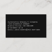 Cartes de visite modernes de fibre de carbone (Dos)