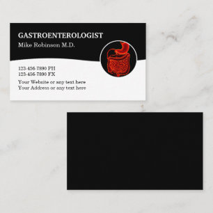 Cartes de visite modernes de gastroentérologue méd