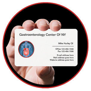 Cartes de visite modernes de gastroentérologue pou