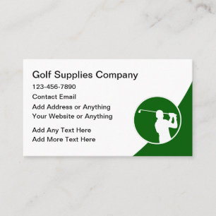Cartes de visite modernes de golf