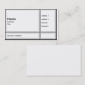 Cartes de visite modernes de HDR (Devant / Derrière)