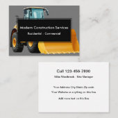 Cartes de visite modernes de la construction (Devant / Derrière)