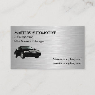 Cartes de visite modernes de l'automobile métallu