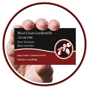 Cartes de visite modernes de Locksmith