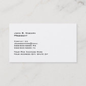 Cartes de visite modernes de luxe (Dos)