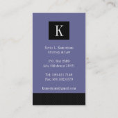 Cartes de visite modernes de mandataire (Dos)