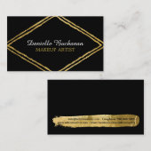 Cartes de visite modernes de maquilleur (Devant / Derrière)