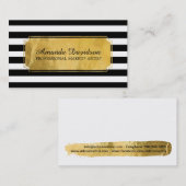 Cartes de visite modernes de maquilleur (Devant / Derrière)