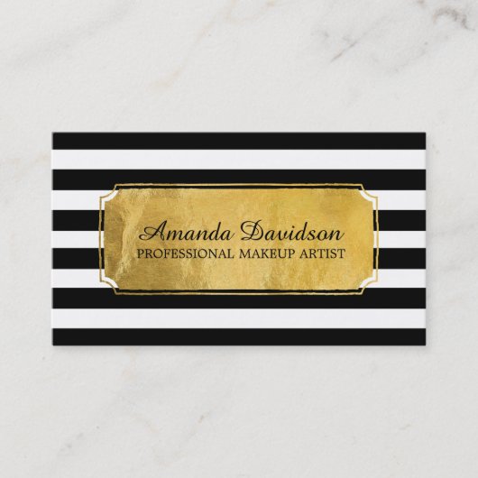 Cartes de visite modernes de maquilleur (Devant)