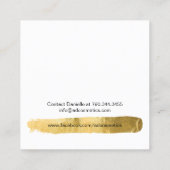 Cartes de visite modernes de maquilleur (Dos)