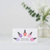 Cartes de visite modernes de maquilleur de vernis (Debout devant)