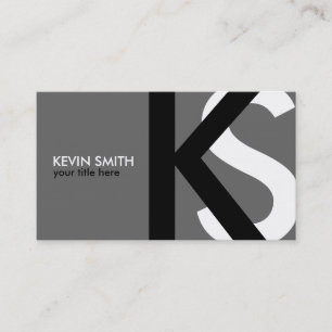Cartes de visite modernes de monogramme
