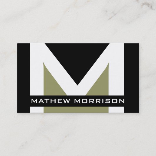 Cartes de visite modernes de monogramme (Devant)