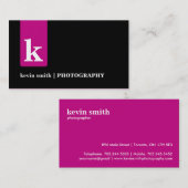 Cartes de visite modernes de monogramme (Devant / Derrière)