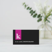 Cartes de visite modernes de monogramme (Debout devant)