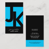 Cartes de visite modernes de monogramme (Devant / Derrière)