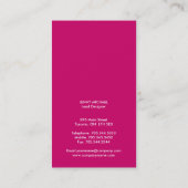 Cartes de visite modernes de monogramme (Dos)